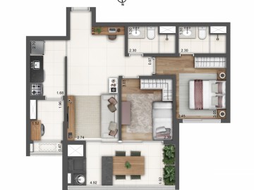 Tipo - 2 dorms
